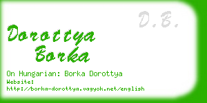 dorottya borka business card